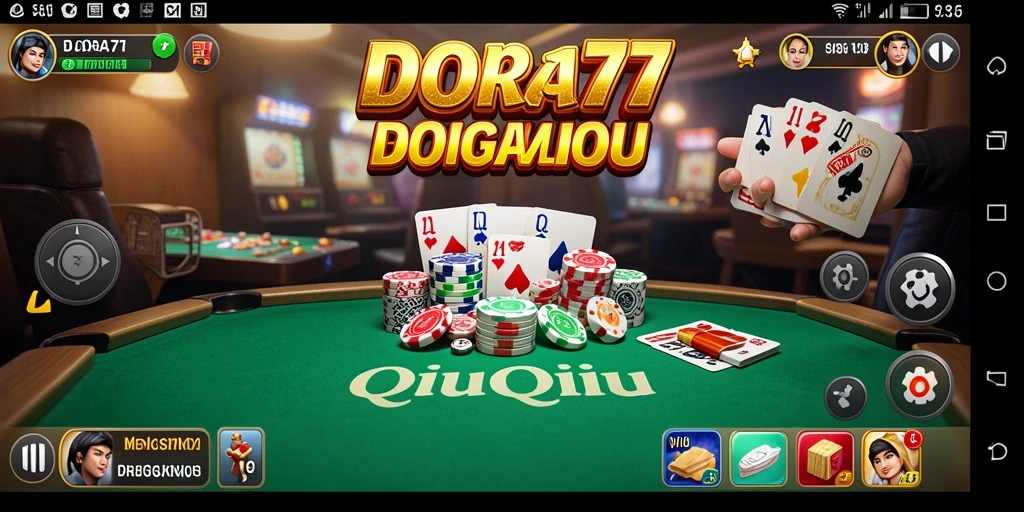 Tampilan gameplay QiuQiu yang menarik dan menghibur.