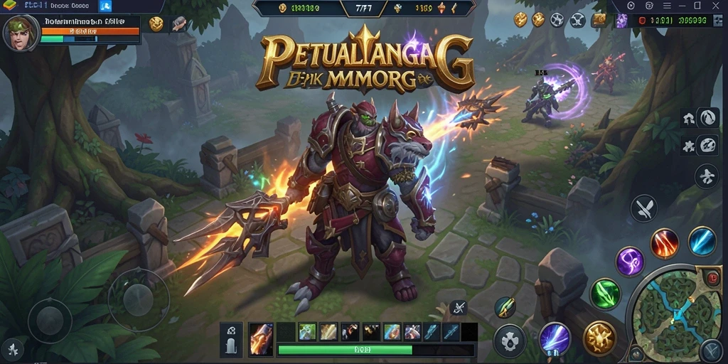 Tangkapan layar gameplay F7F7 yang menampilkan aksi pertempuran epik.