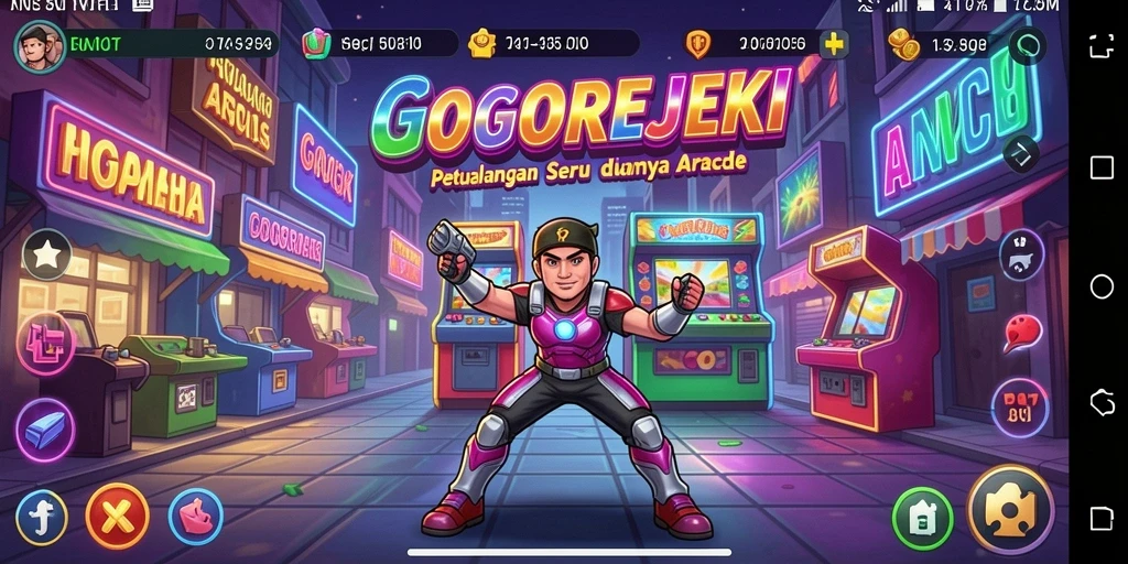 Screenshot gameplay GOGOREJEKI menampilkan aksi seru dalam dunia Arcade.