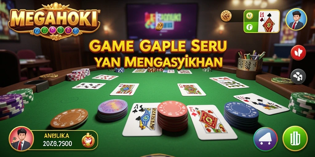 Tampilan gameplay Gaple di MEGAHOKI yang seru dan menarik.