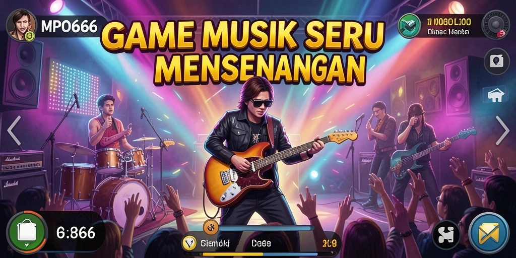 Screenshot MPO666 menampilkan gameplay musik yang seru dan interaktif.