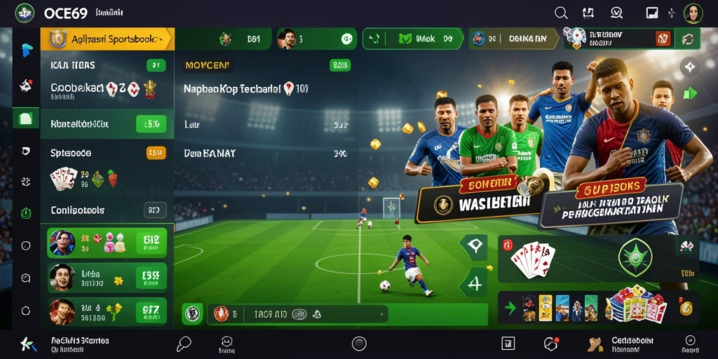Tangkapan layar OCE69 menampilkan antarmuka sportsbook yang menarik dan interaktif.