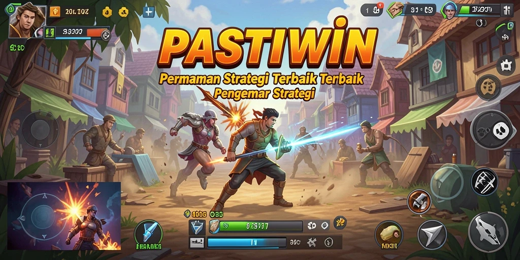 Screenshot utama menampilkan aksi strategis dalam permainan PASTIWIN.