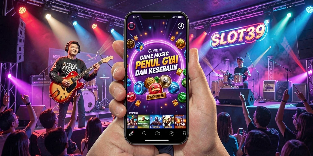 Tampilan gameplay SLOT39 yang penuh warna dan dinamis.