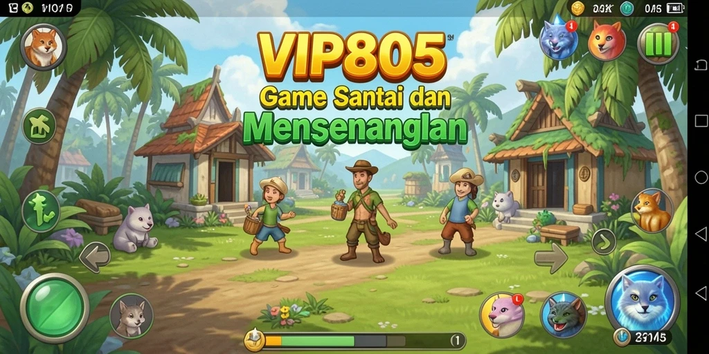 Tangkapan layar utama dari gameplay VIP805 yang menghibur.